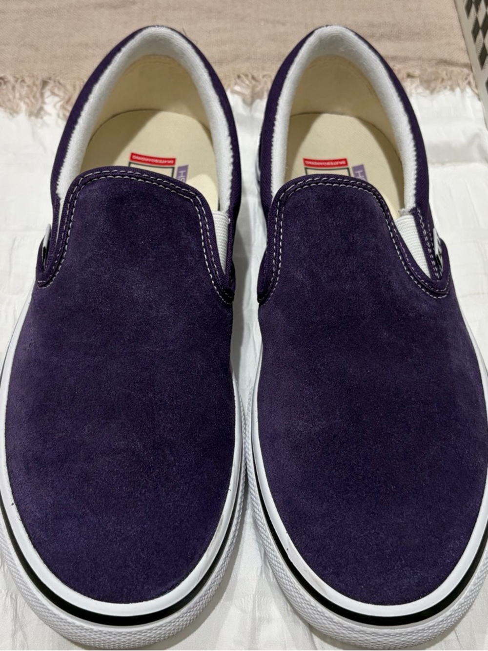 Vans Purple Suede Classic Slip-On Loafers PopCush